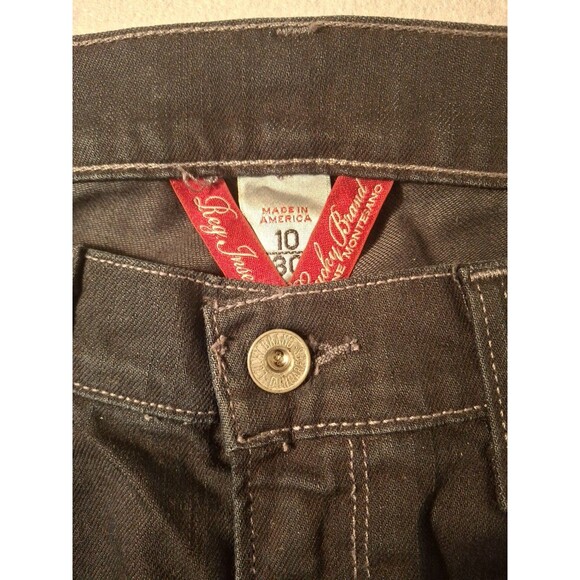 Lucky Brand Jeans Zoe Women's 10/30 Black Straight Stretch Cowgirl Mom 34/33 - Picture 10 of 15